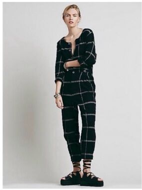 Free people Keep It In Check jumpsuit XS